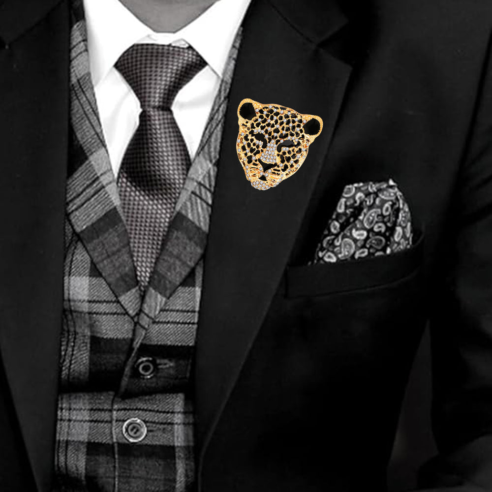 Combo of 2 Lion Face Shaped Brooch / Lapel Pin