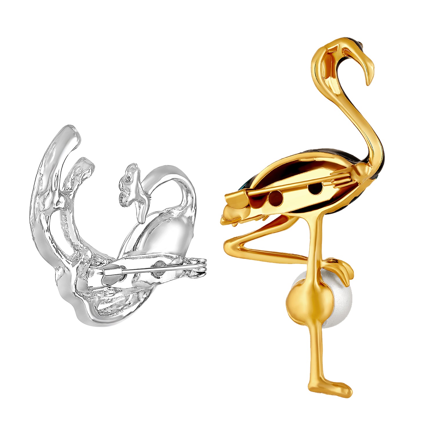 Combo of Birds-Shaped Saree Pin Brooch