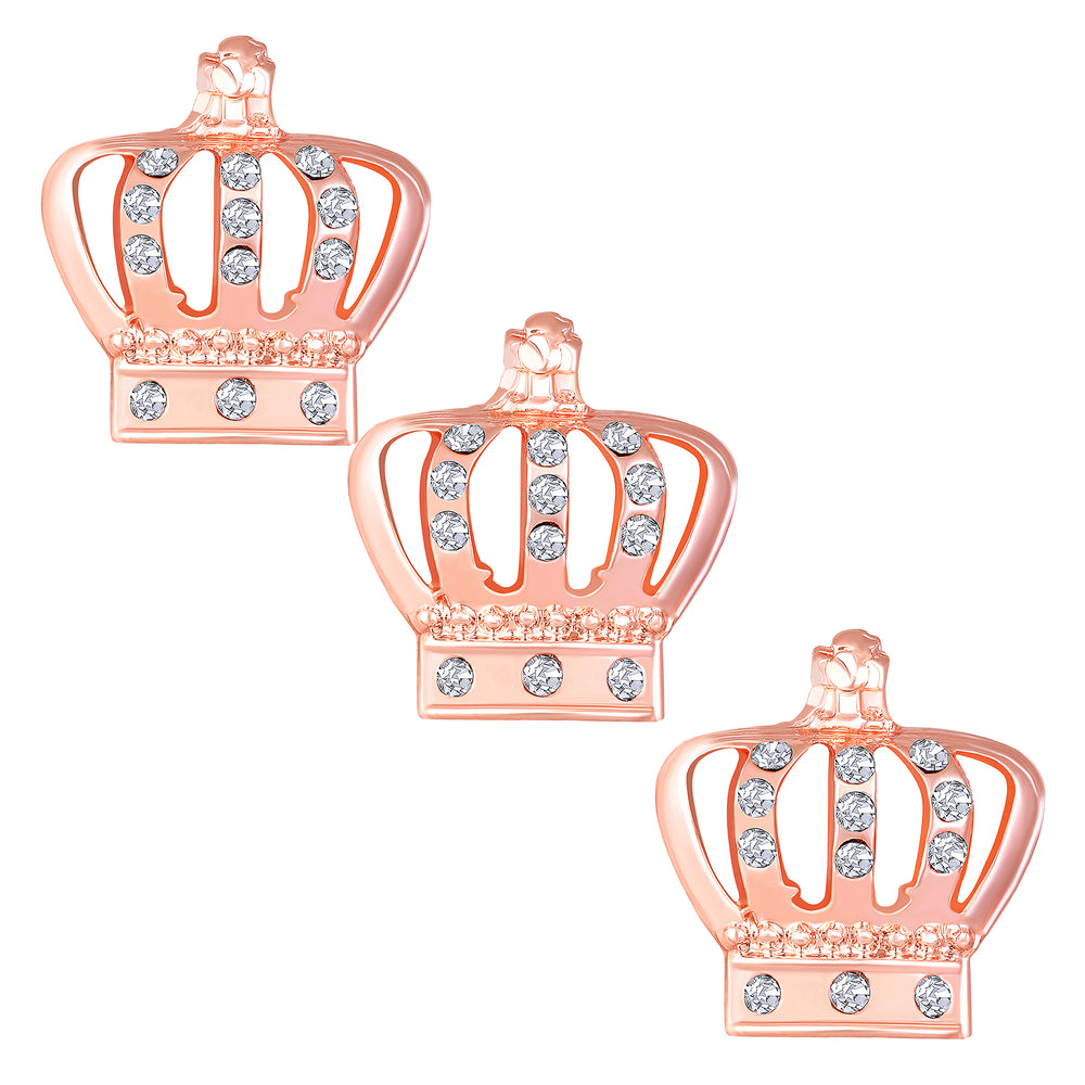 Combo of 2 Elegant Crown Brooch / Collor Pin