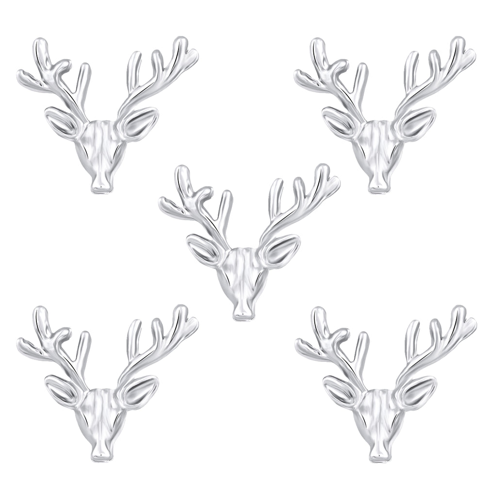 Combo of 2 Deer-Face Shaped Wedding Brooch / Lapel Pin / Collor Pin