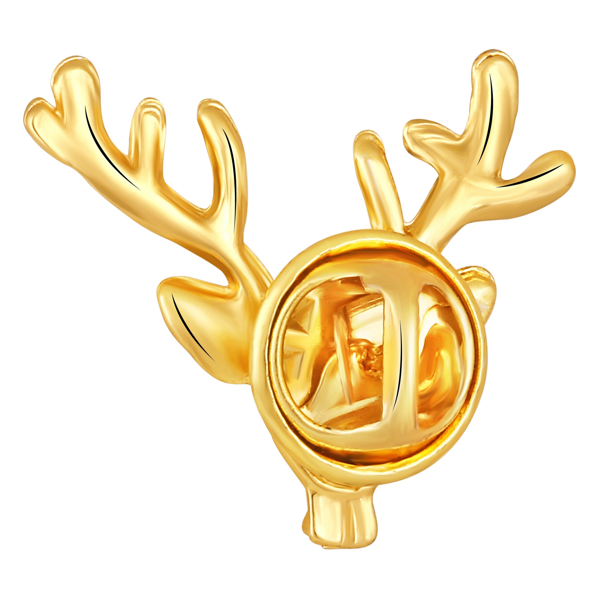 Combo of 2 Deer-Face Shaped Wedding Brooch / Lapel Pin / Collor Pin