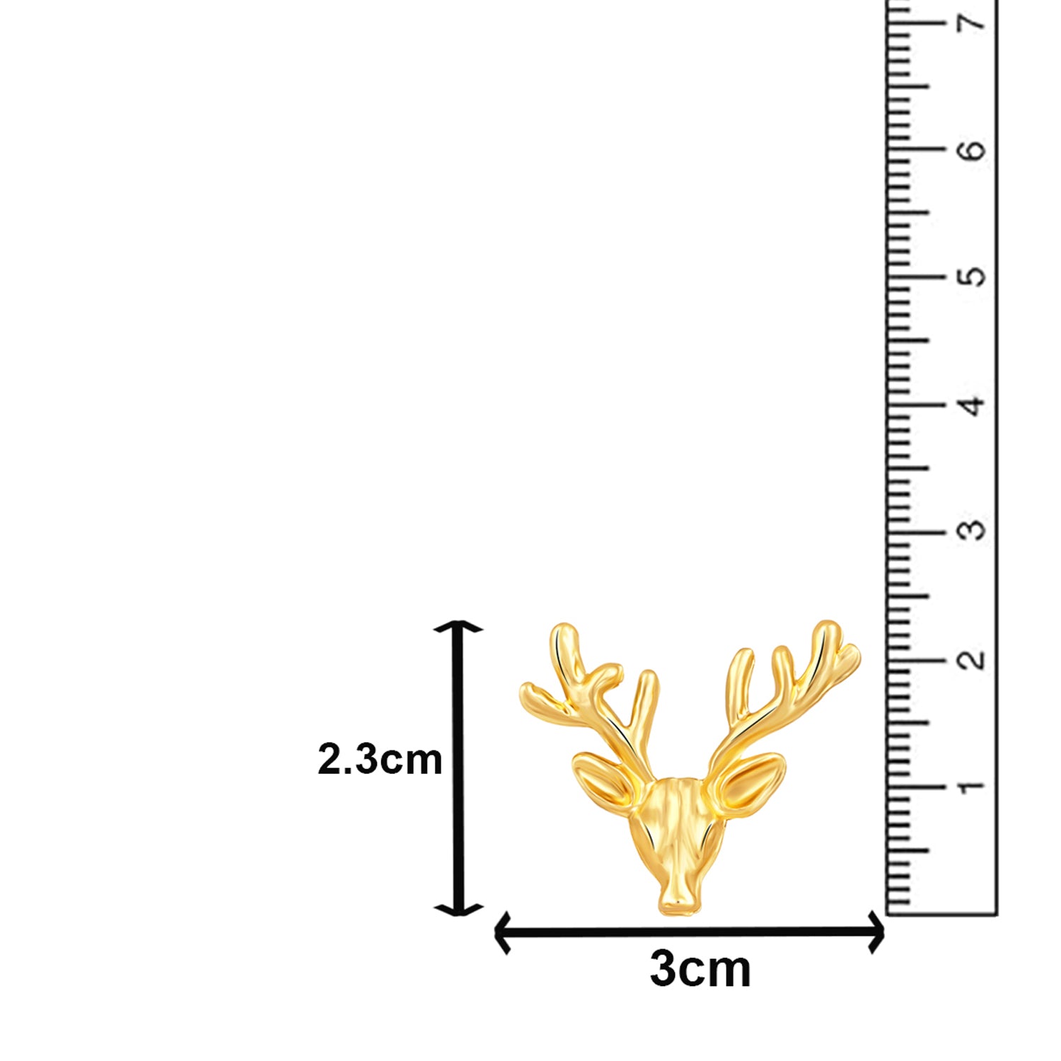 Combo of 2 Deer-Face Shaped Wedding Brooch / Lapel Pin / Collor Pin