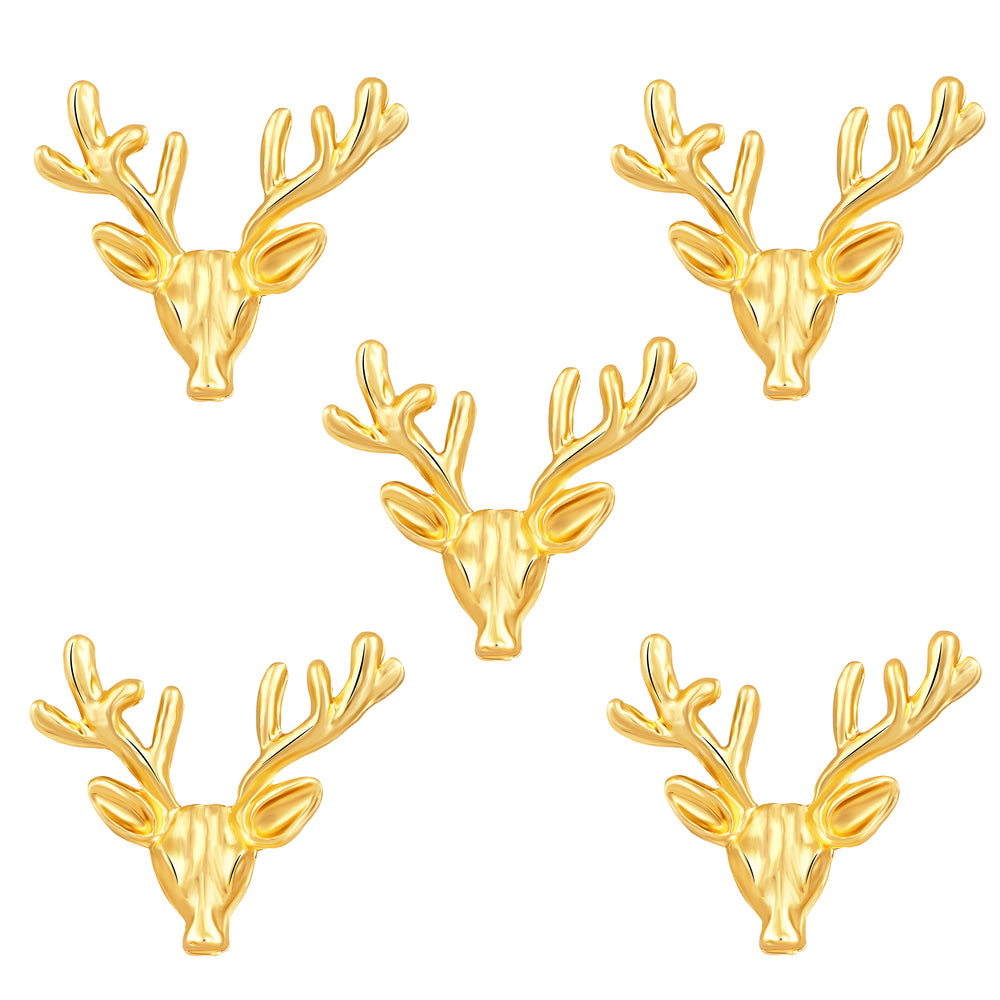 Combo of 2 Deer-Face Shaped Wedding Brooch / Lapel Pin / Collor Pin