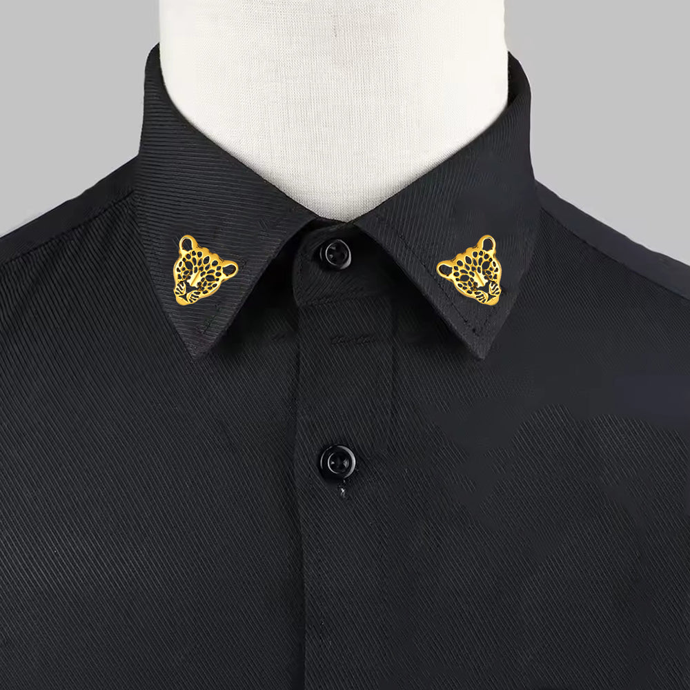 Combo of 2 Lion-Face-Shaped Brooch / Collor Pin