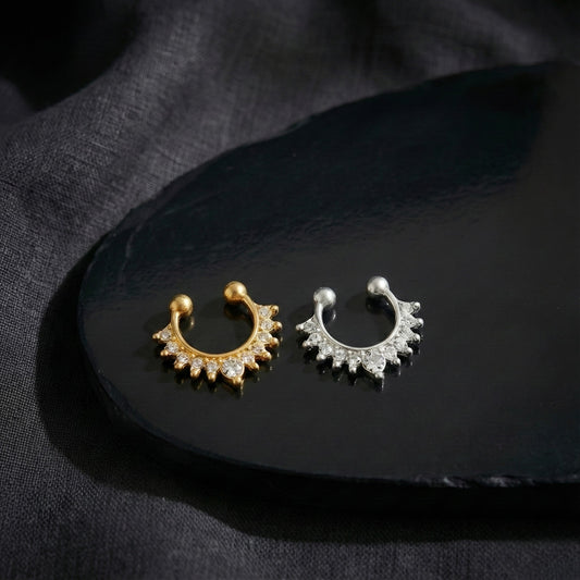 Non-Piercing Combo of Septum Nose Ring