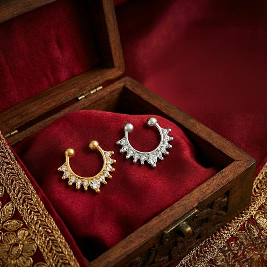 Non-Piercing Combo of Septum Nose Ring