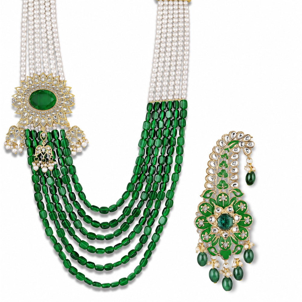 Royal Layered Dulha Mala & Kalangi Combo