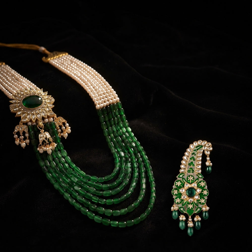Royal Layered Dulha Mala & Kalangi Combo