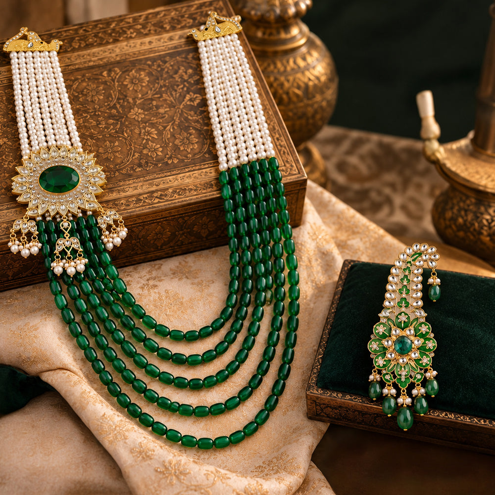 Royal Layered Dulha Mala & Kalangi Combo