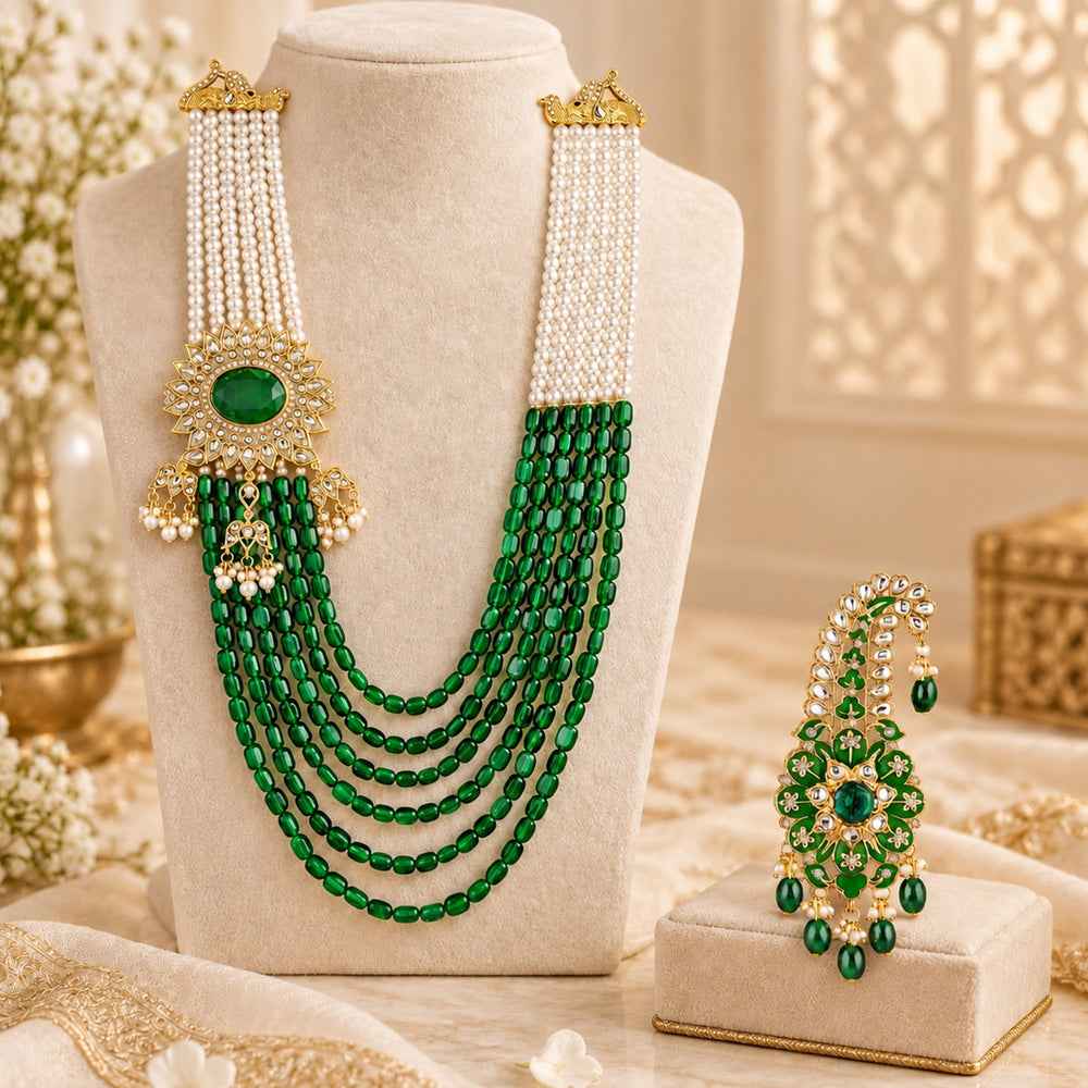 Royal Layered Dulha Mala & Kalangi Combo