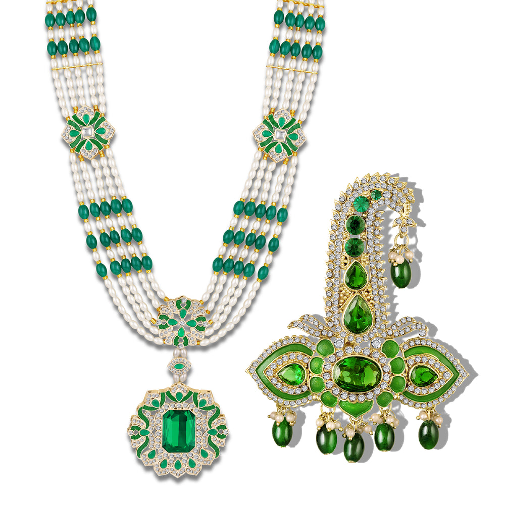 Royal Layered Dulha Mala & Kalangi Combo