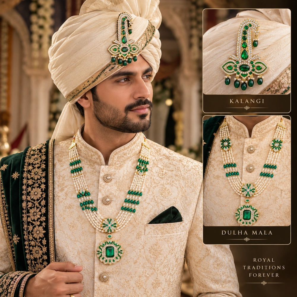 Royal Layered Dulha Mala & Kalangi Combo