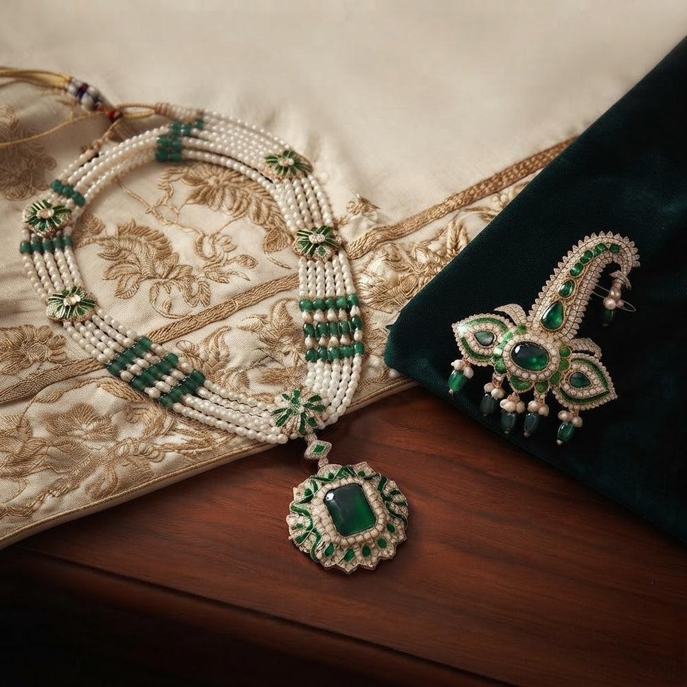 Royal Layered Dulha Mala & Kalangi Combo