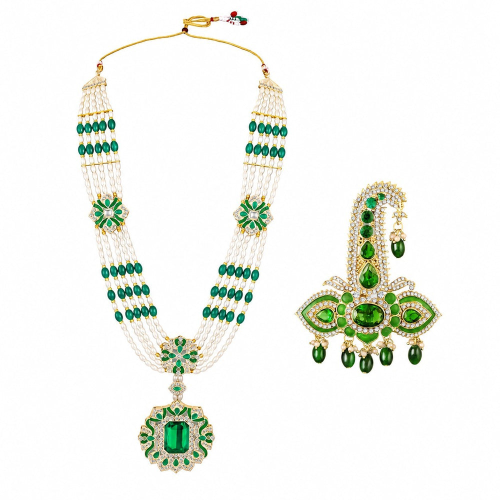 Royal Layered Dulha Mala & Kalangi Combo