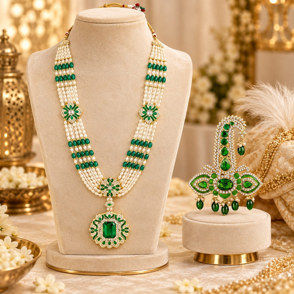 Royal Layered Dulha Mala & Kalangi Combo