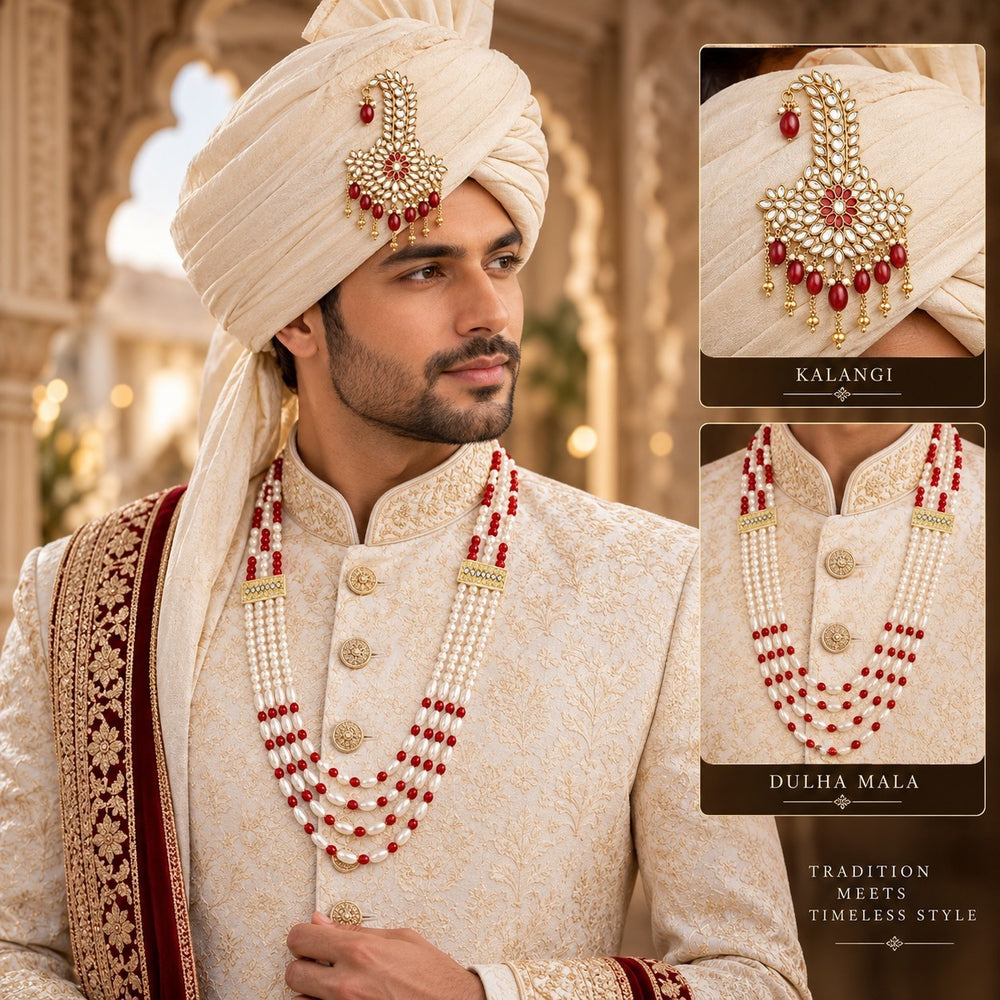 Royal Layered Dulha Mala & Kalangi Combo