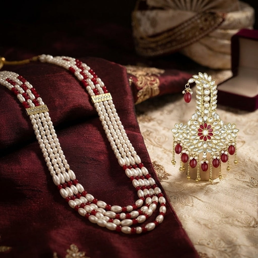 Royal Layered Dulha Mala & Kalangi Combo