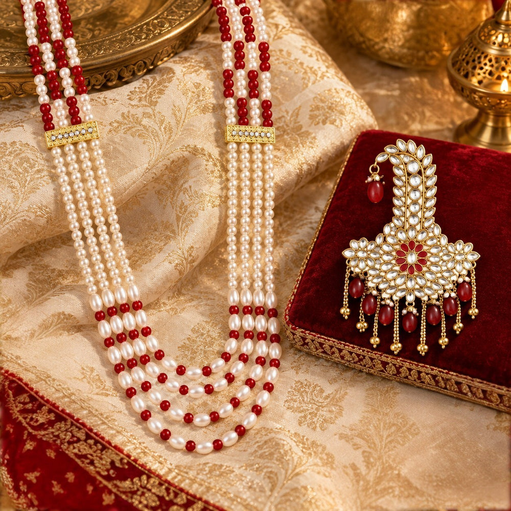 Royal Layered Dulha Mala & Kalangi Combo