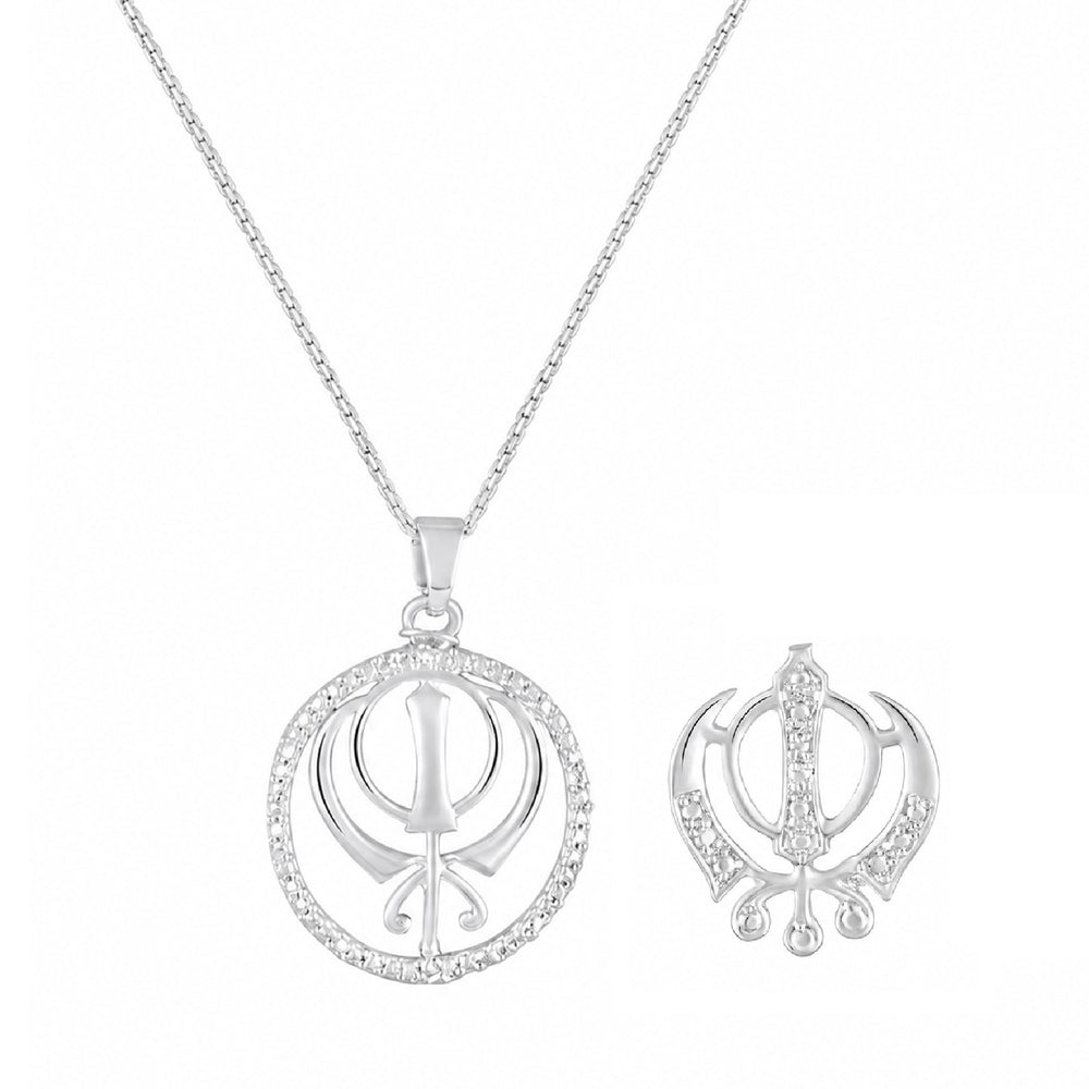 Veer Khanda Pendant & Brooch Combo