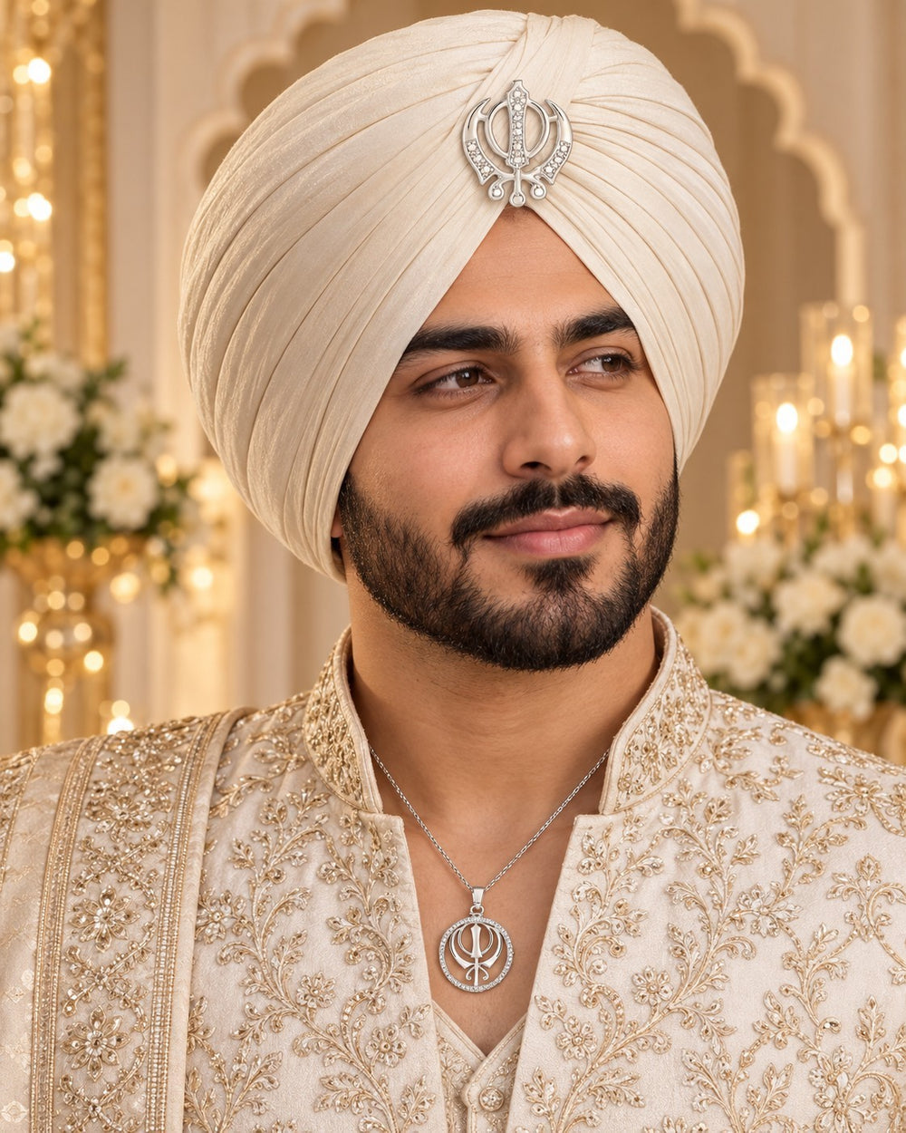 Veer Khanda Pendant & Brooch Combo
