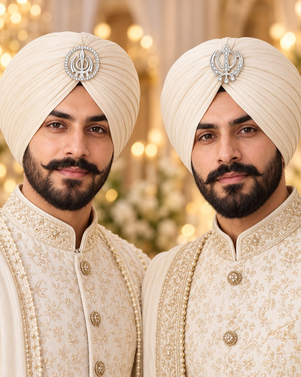 Veer Khanda Brooch Combo