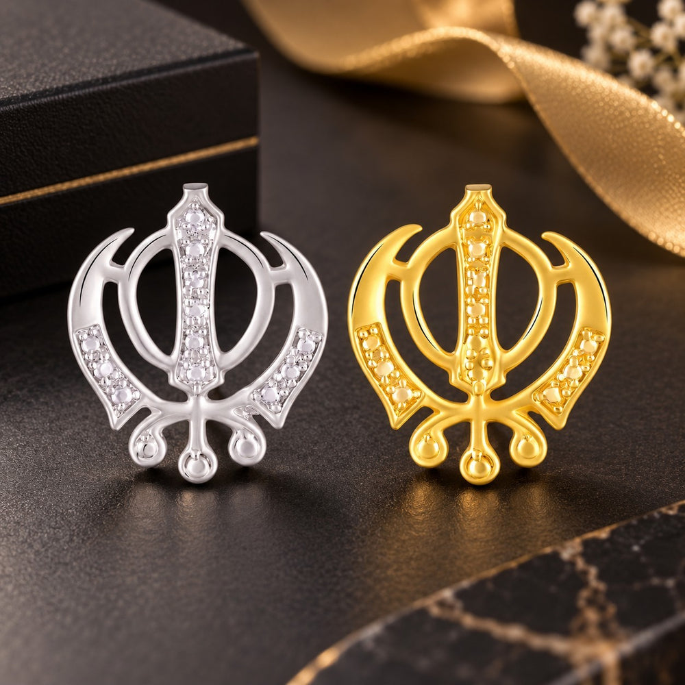 Veer Khanda Brooch Combo