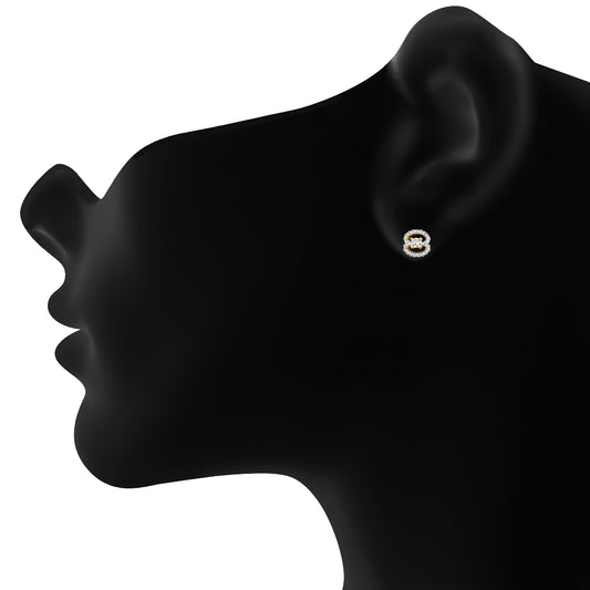 Dazzling Diva Stud Earrings with Cubic Zirconia (CZ)