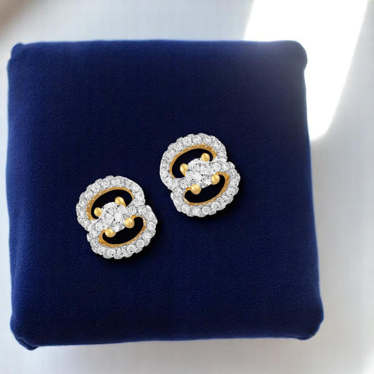 Dazzling Diva Stud Earrings with Cubic Zirconia (CZ)