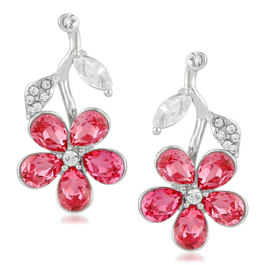 Floral Love Designer Swarovski crystal Earrings