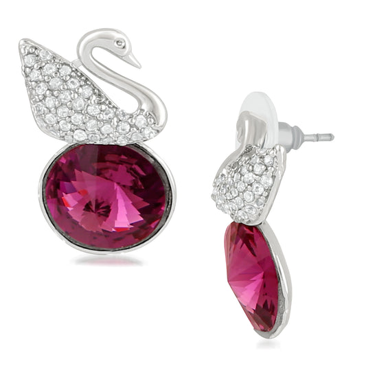 Cubic Zirconia duck earrings