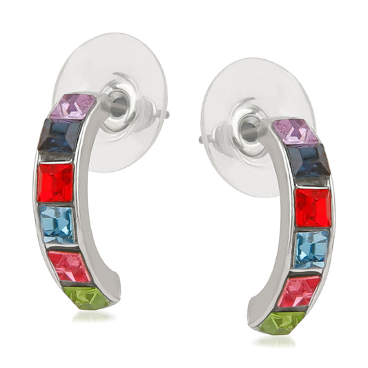 Half Bali Dazzling Crystals Earrings