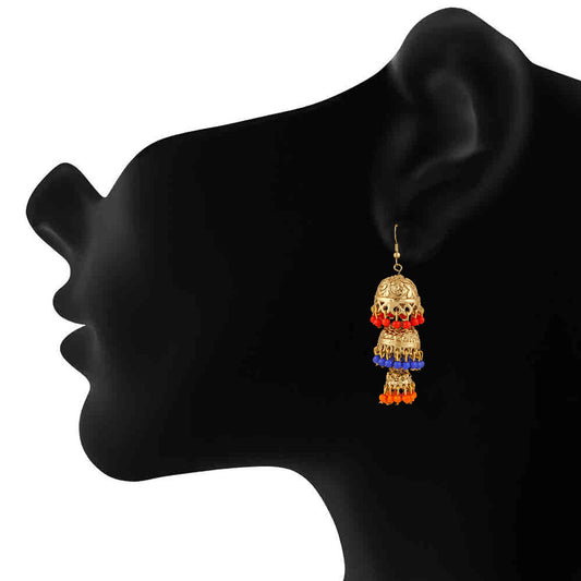 Ethnic multilayer Jhumki Earrings
