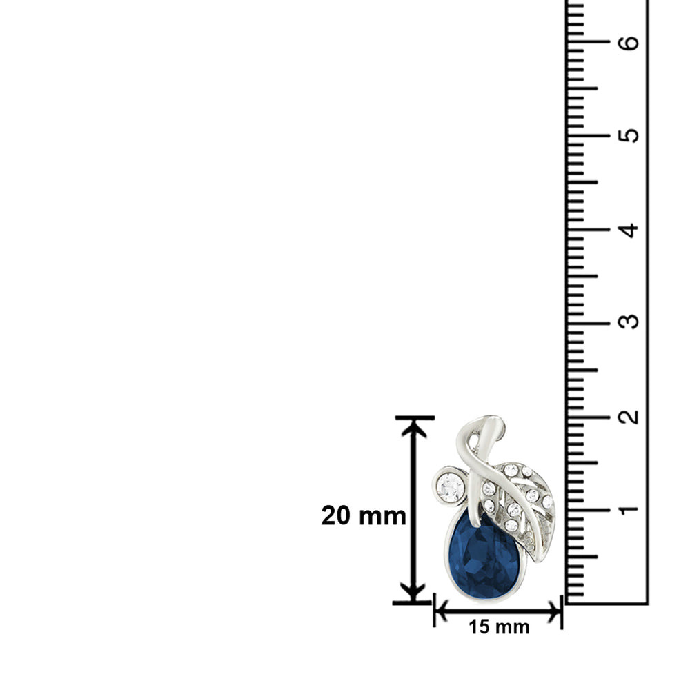 Valentine Gift Montana Blue Berry Crystal Stud Earrings