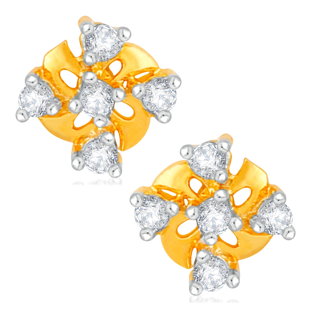 Immense Love Floral CZ Stud Earrings
