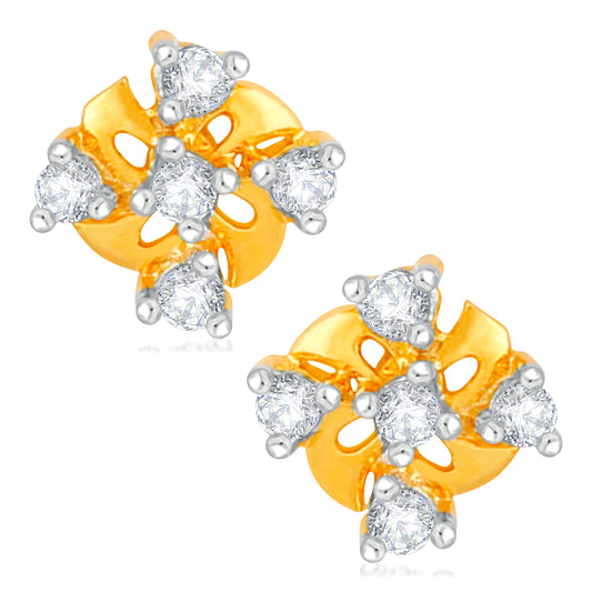 Immense Love Floral CZ Stud Earrings