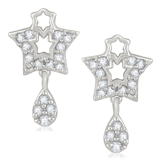 Sparkling Stars Cubic Zirconia Drop Earrings