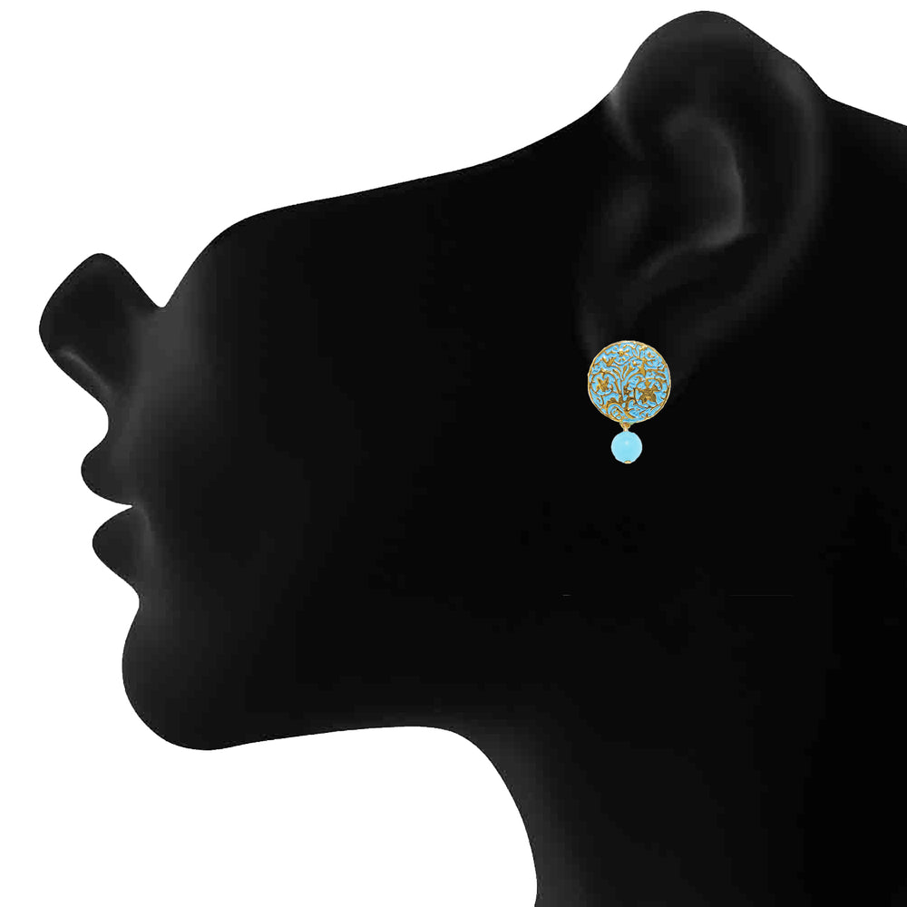 Alluring Meenakari Designer Dangler Earrings