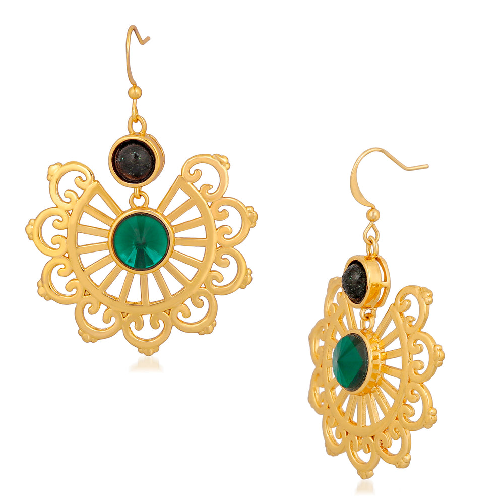 Designer Valentine special crystal Dangler Earrings