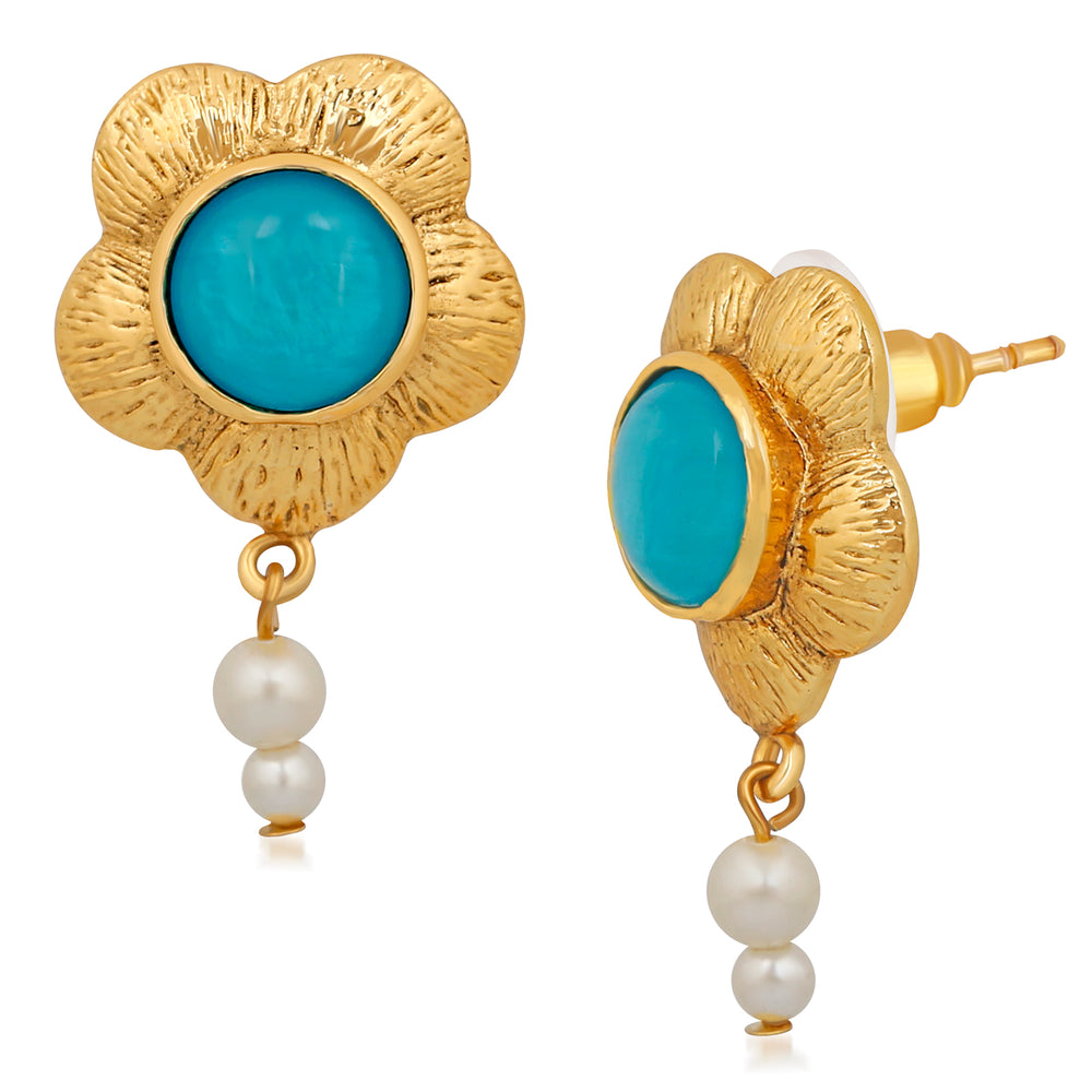 Floral Designer Crystal Dangler earrings
