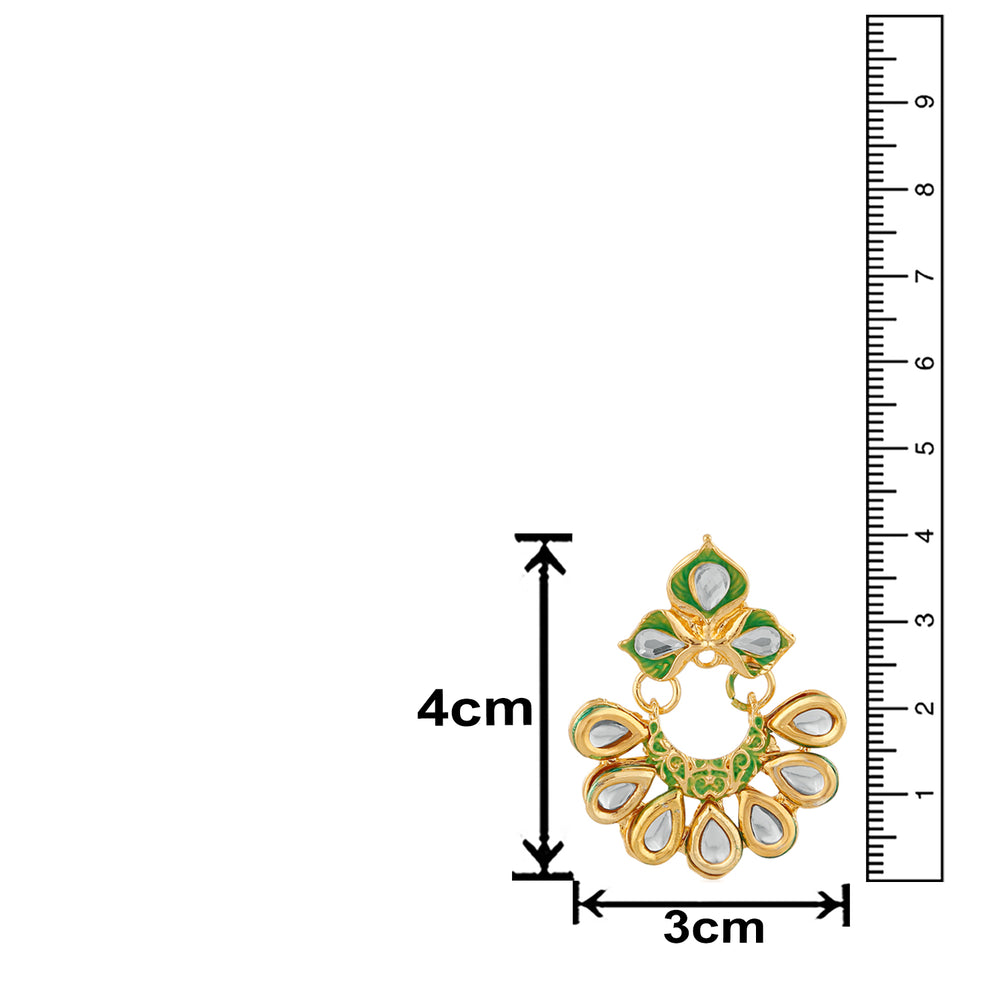 Traditional Floral Chandbali Meenakariwork Earrings