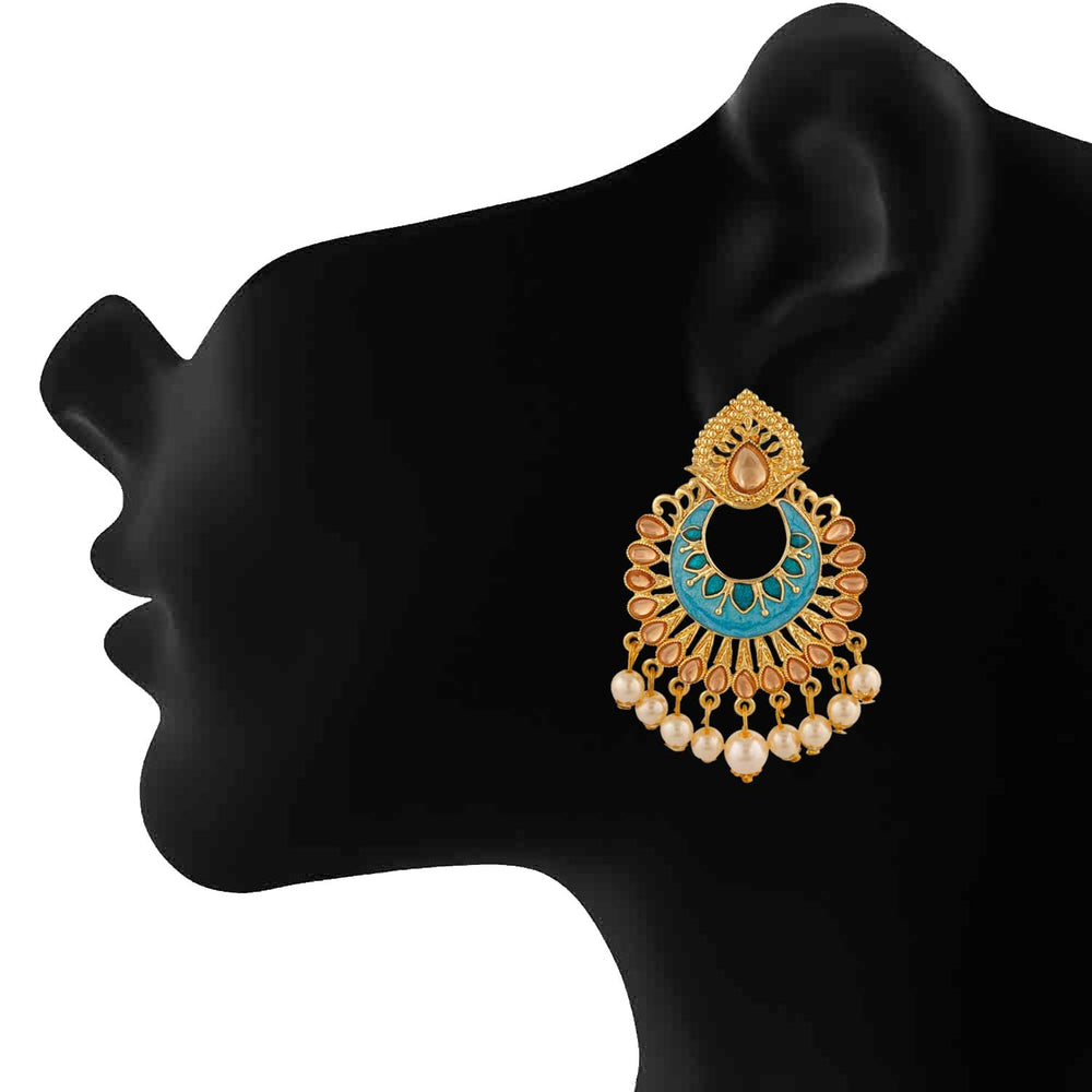 Meenakari Work Traditional Dangle Drop Earrings
