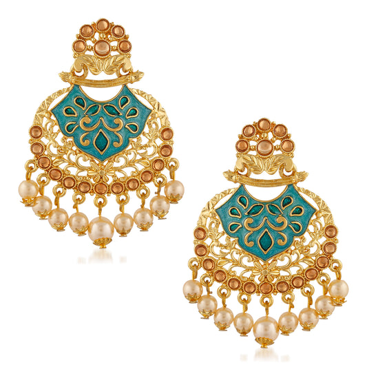 Traditional Dangler Meenakariwork Earrings