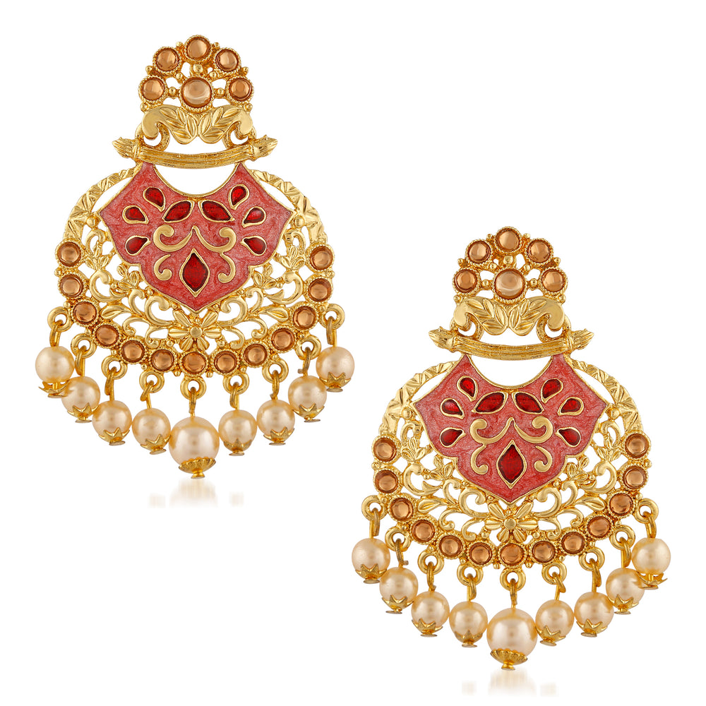 Traditional Dangler Meenakariwork Earrings