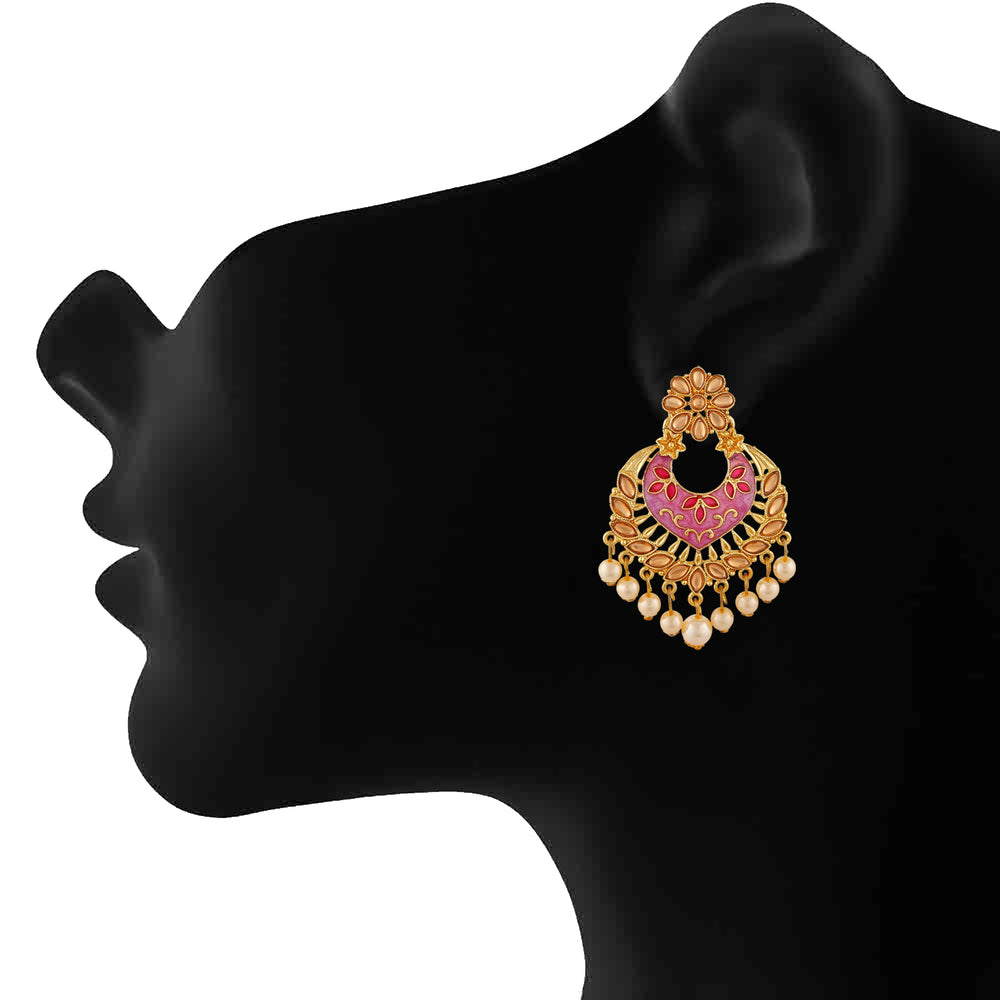 Meenakari Work Dangler Earrings