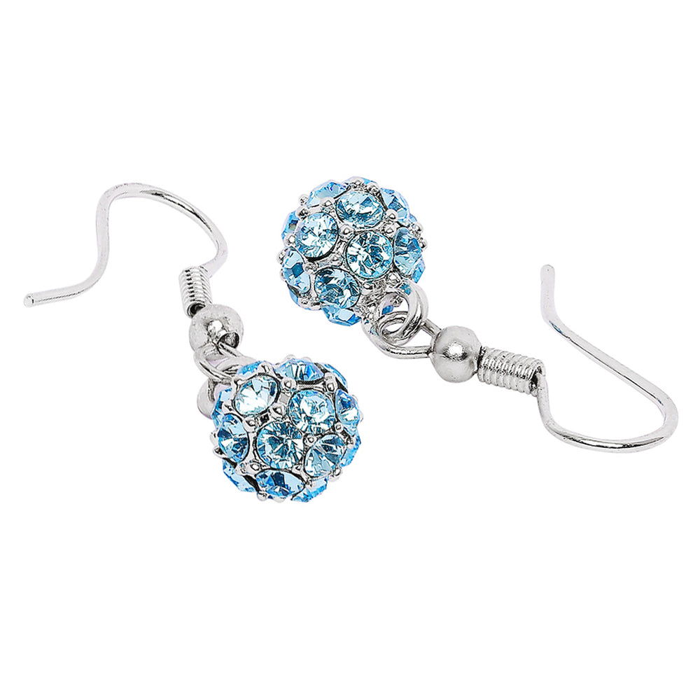 Royal Sparklers Green Crystals Ball Earrings