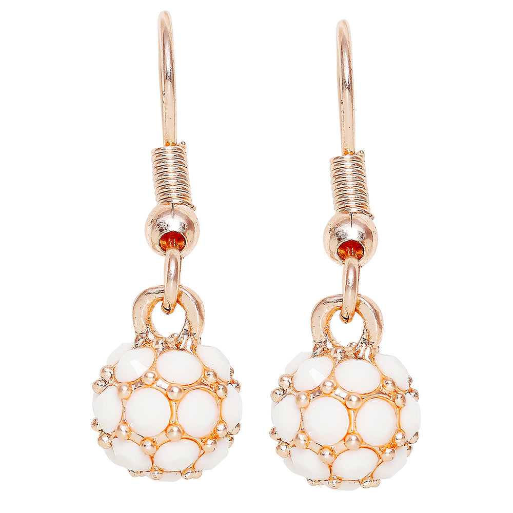 Royal Sparklers Green Crystals Ball Earrings
