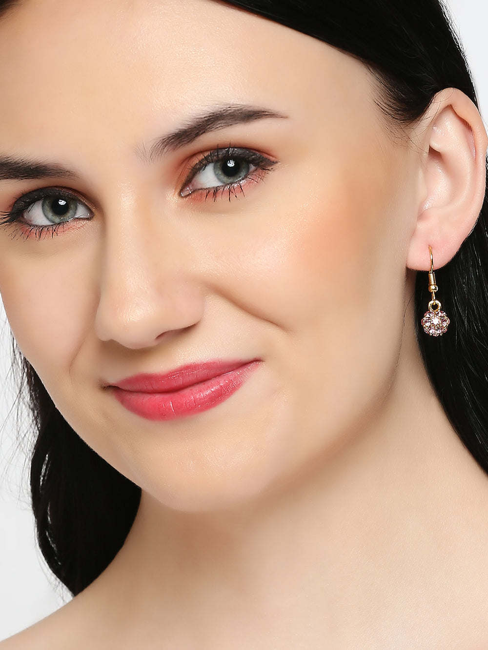 Royal Sparklers Green Crystals Ball Earrings