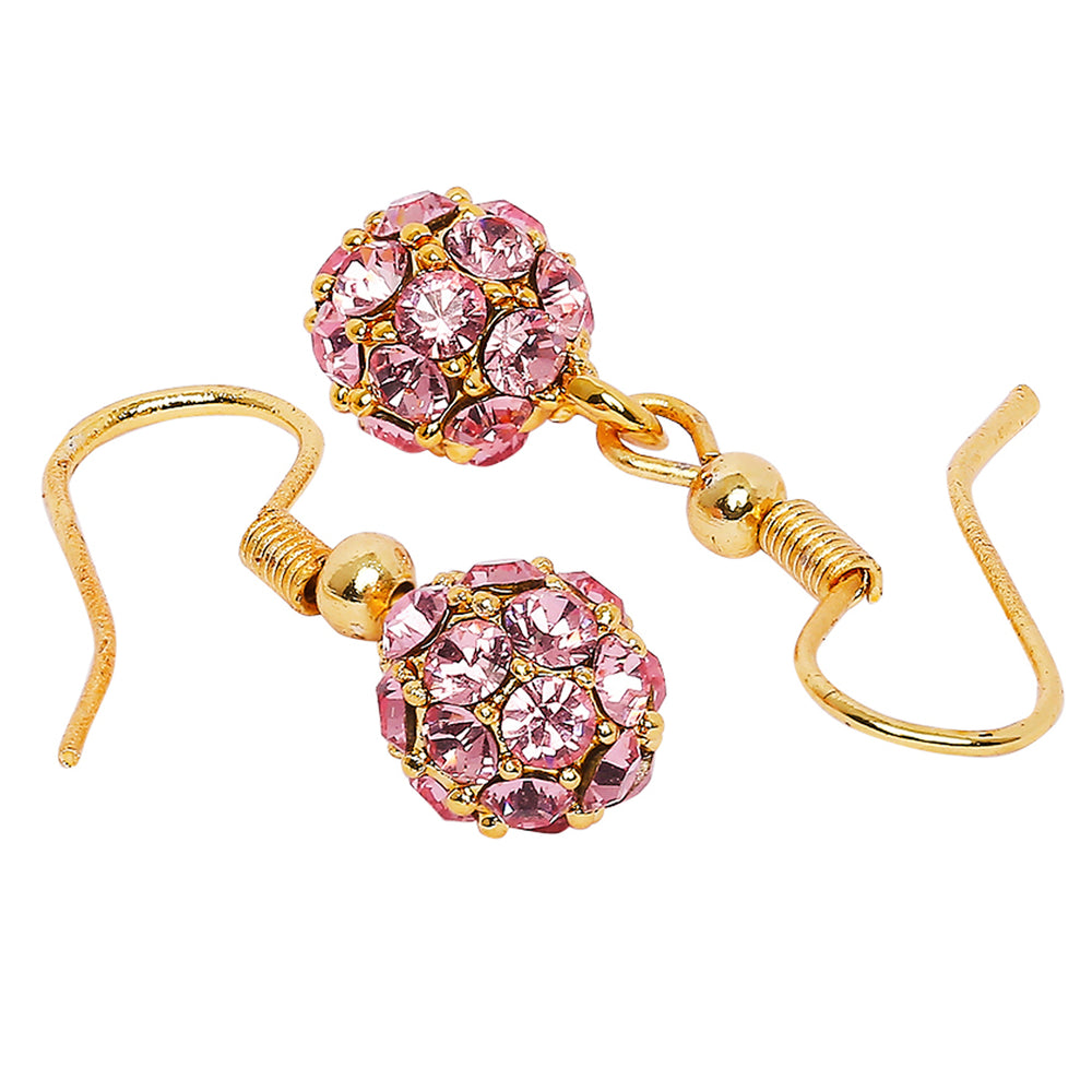 Royal Sparklers Green Crystals Ball Earrings