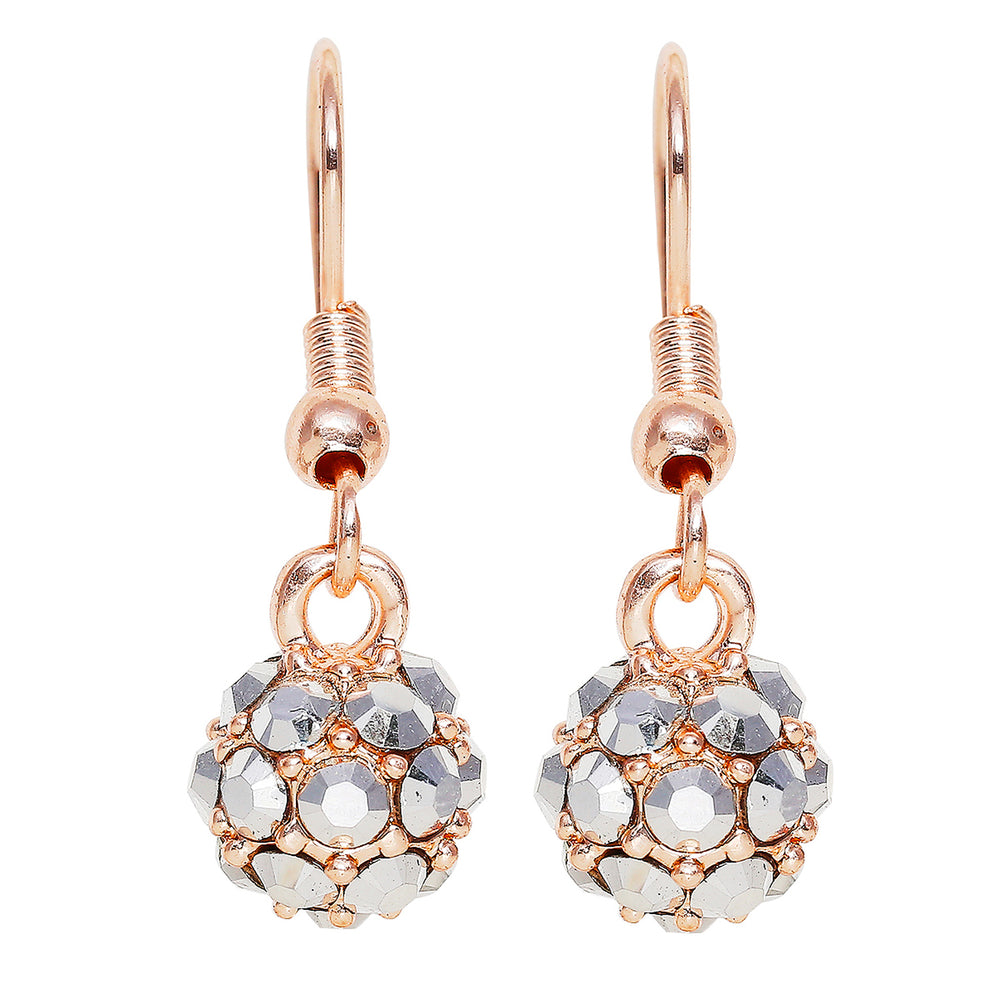 Royal Sparklers Green Crystals Ball Earrings