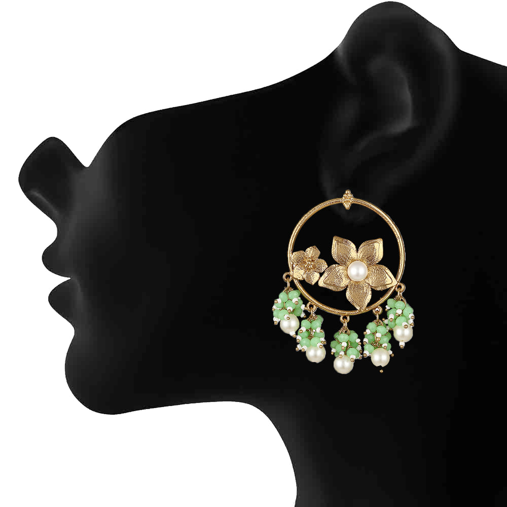 Cute Floral Dangler Earrings